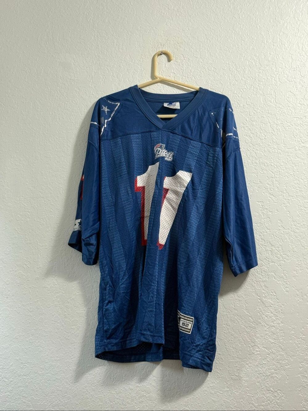 NFL Drew Bledsoe #11 New England Patriots Blue Jersey Men's Starter XL Size 52